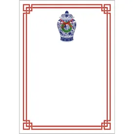 5"x7" Ginger Jar with Wreath Notepad 5"x7" Ginger Jar with Wreath Notepad