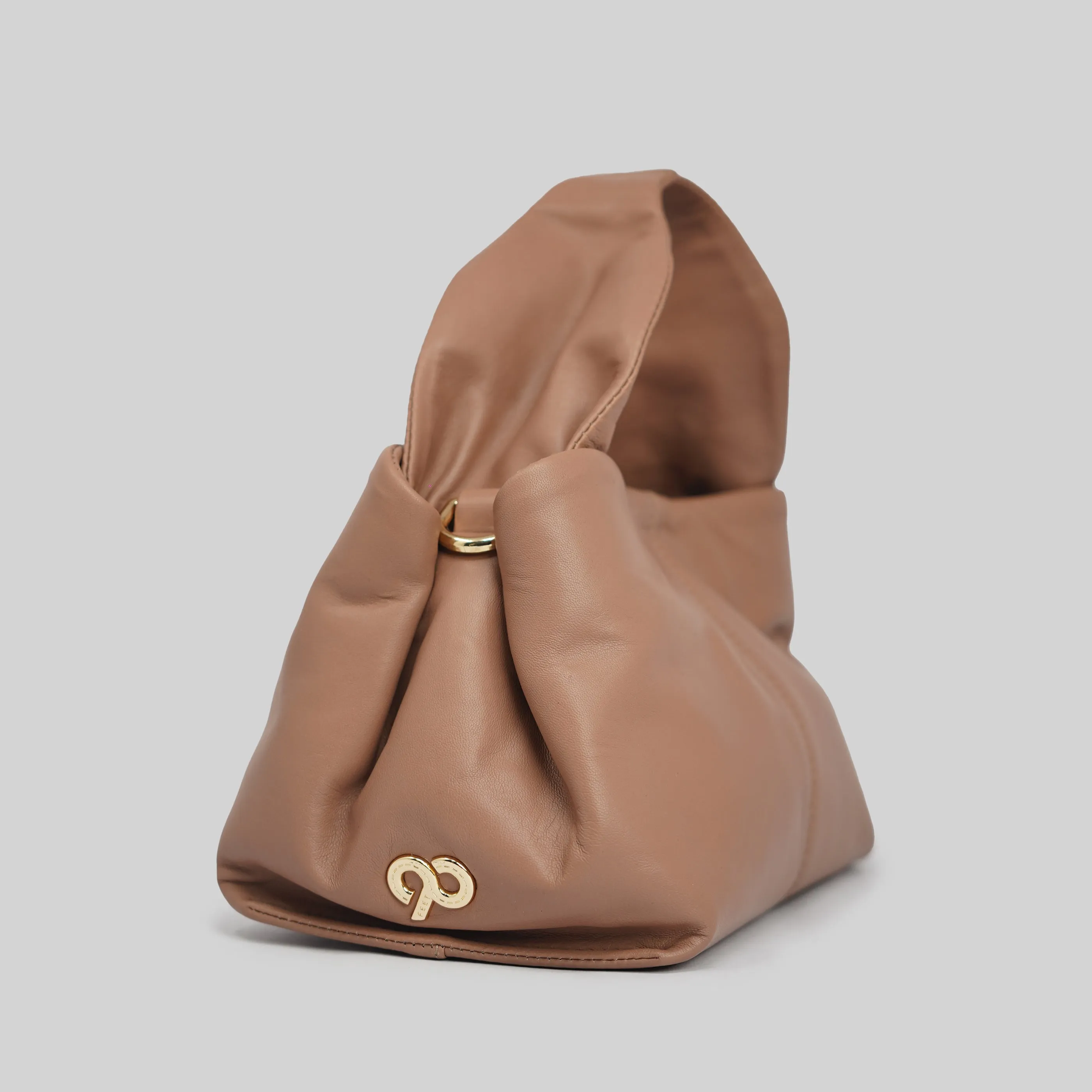 90 Feet Ruhi Dust Pink Real Leather Bucket Sling/Potli bag