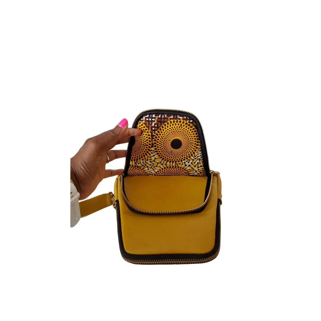Alpha Belt/Crossbody Bag - All Leather Exterior - Yellow