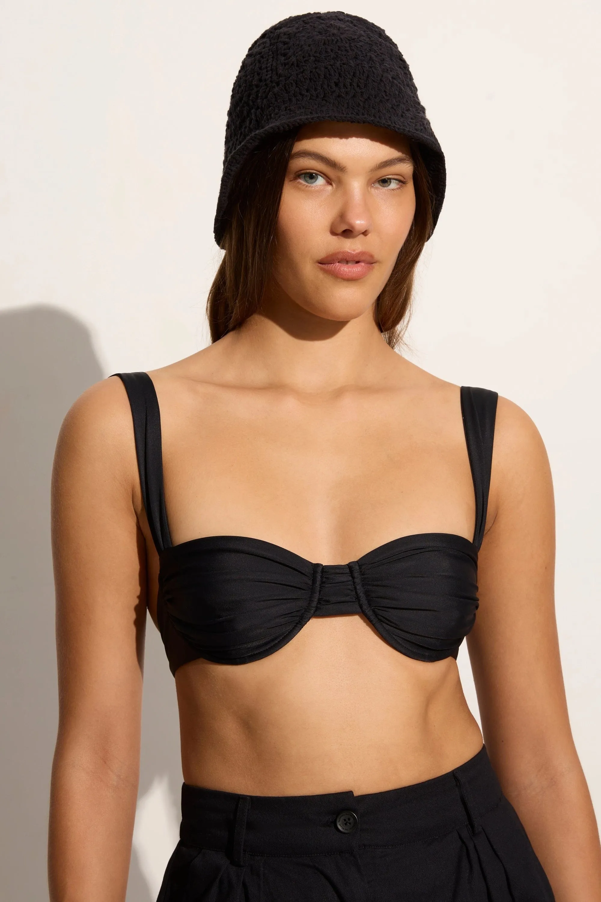 Cala Bianca Crochet Hat Black - Final Sale