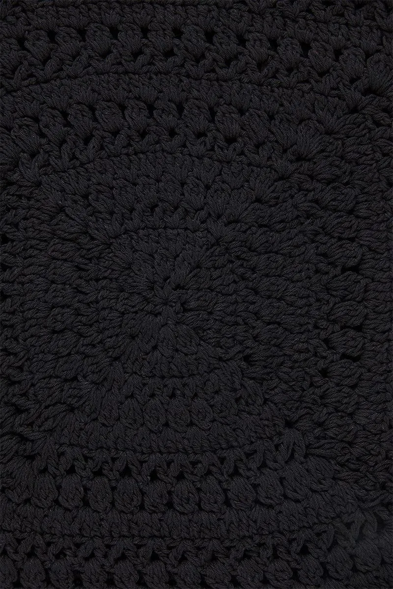Cala Bianca Crochet Hat Black - Final Sale
