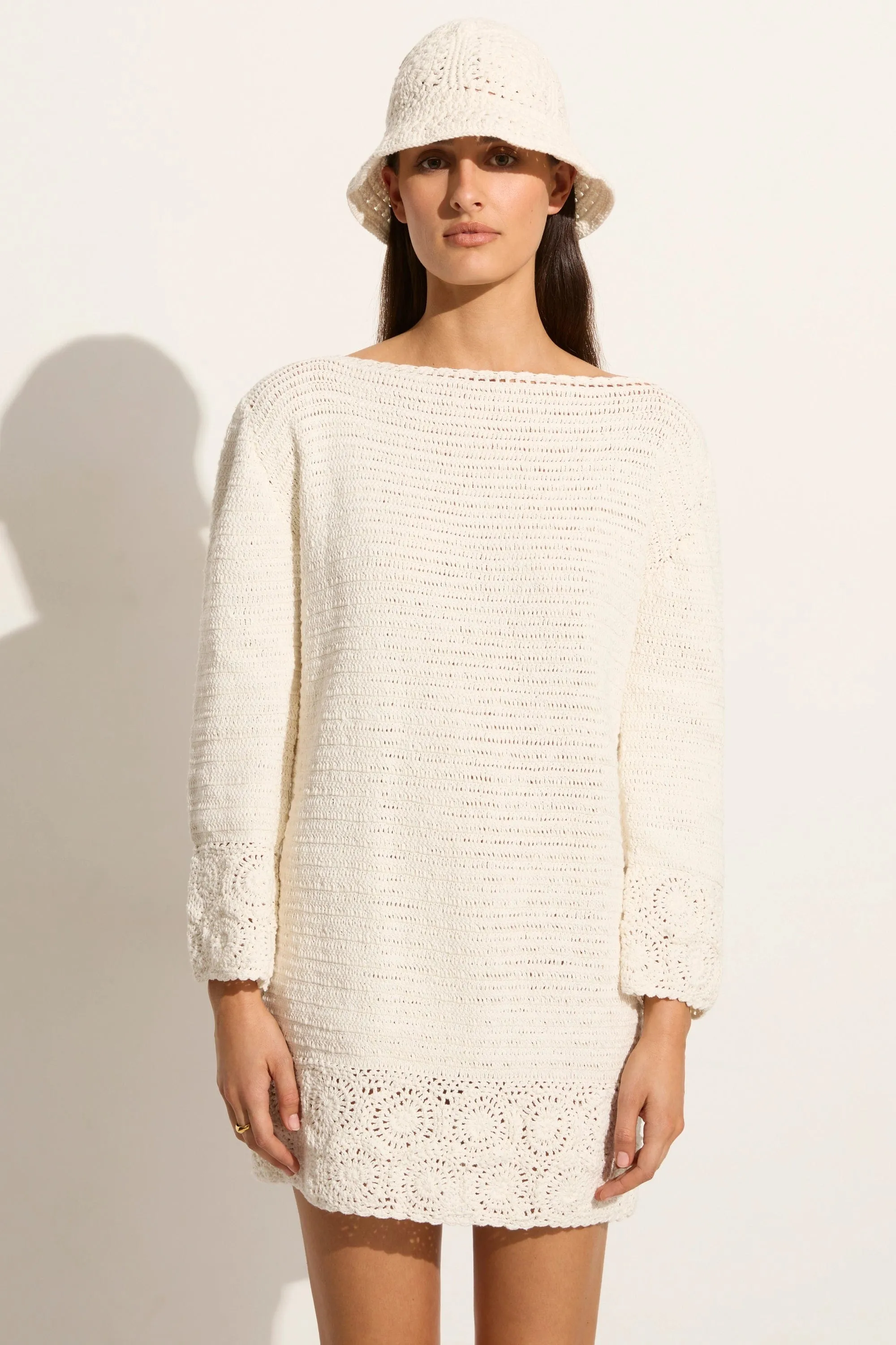 Cala Bianca Crochet Hat Off White - Final Sale