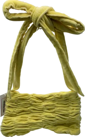 Cefer Yellow Handcrafted Knotted Shoulder Bag