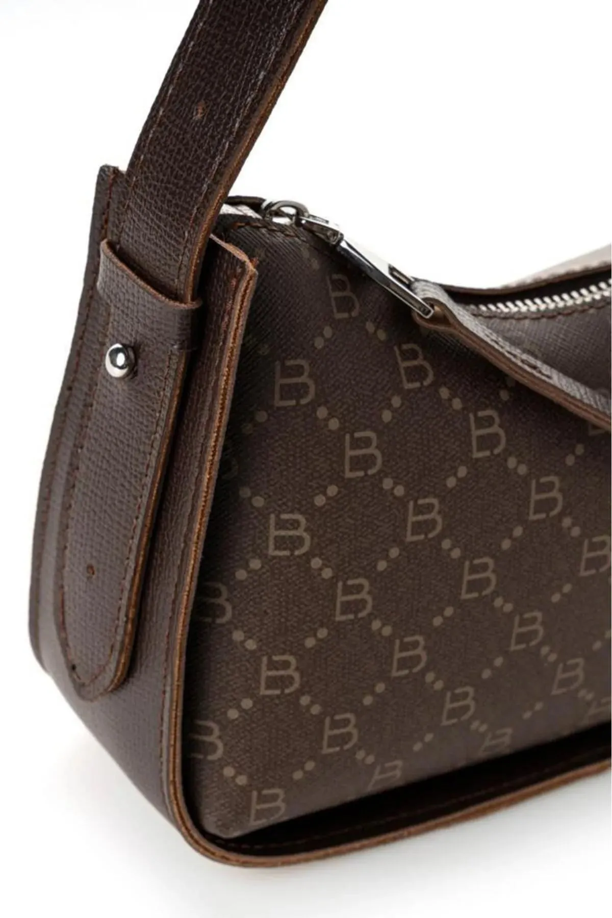 Classic Patterned Baguette Women's Hand and Shoulder Bag