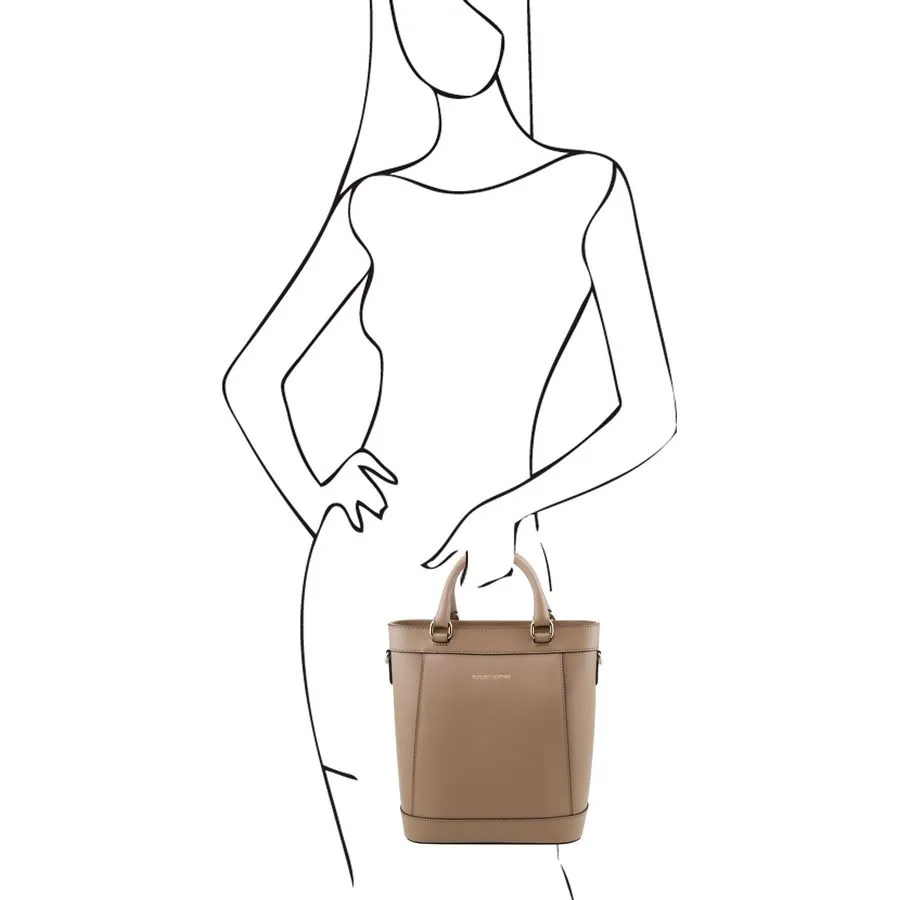 Demetra Leather Ruga Handbag