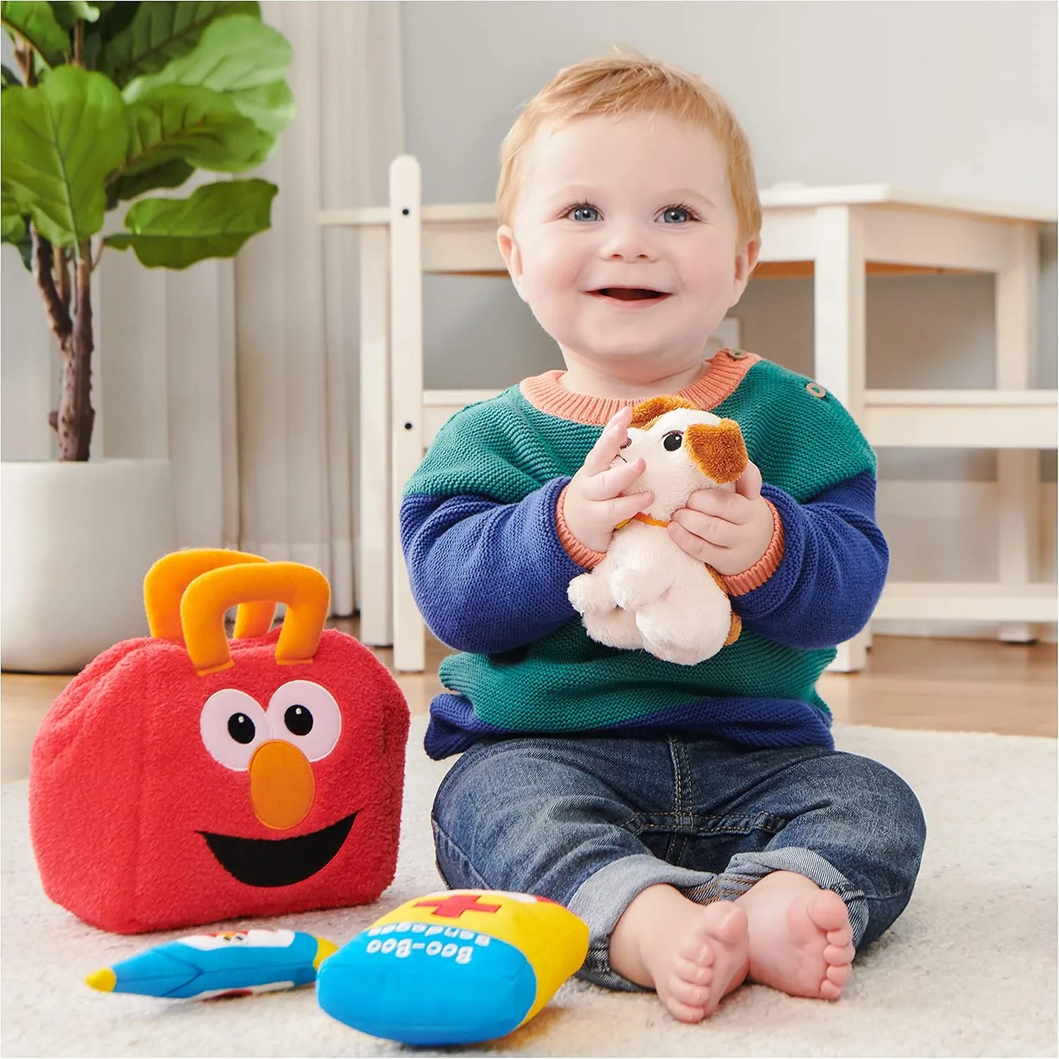 Elmo & Tango Checkup Plush Playset, 8 in