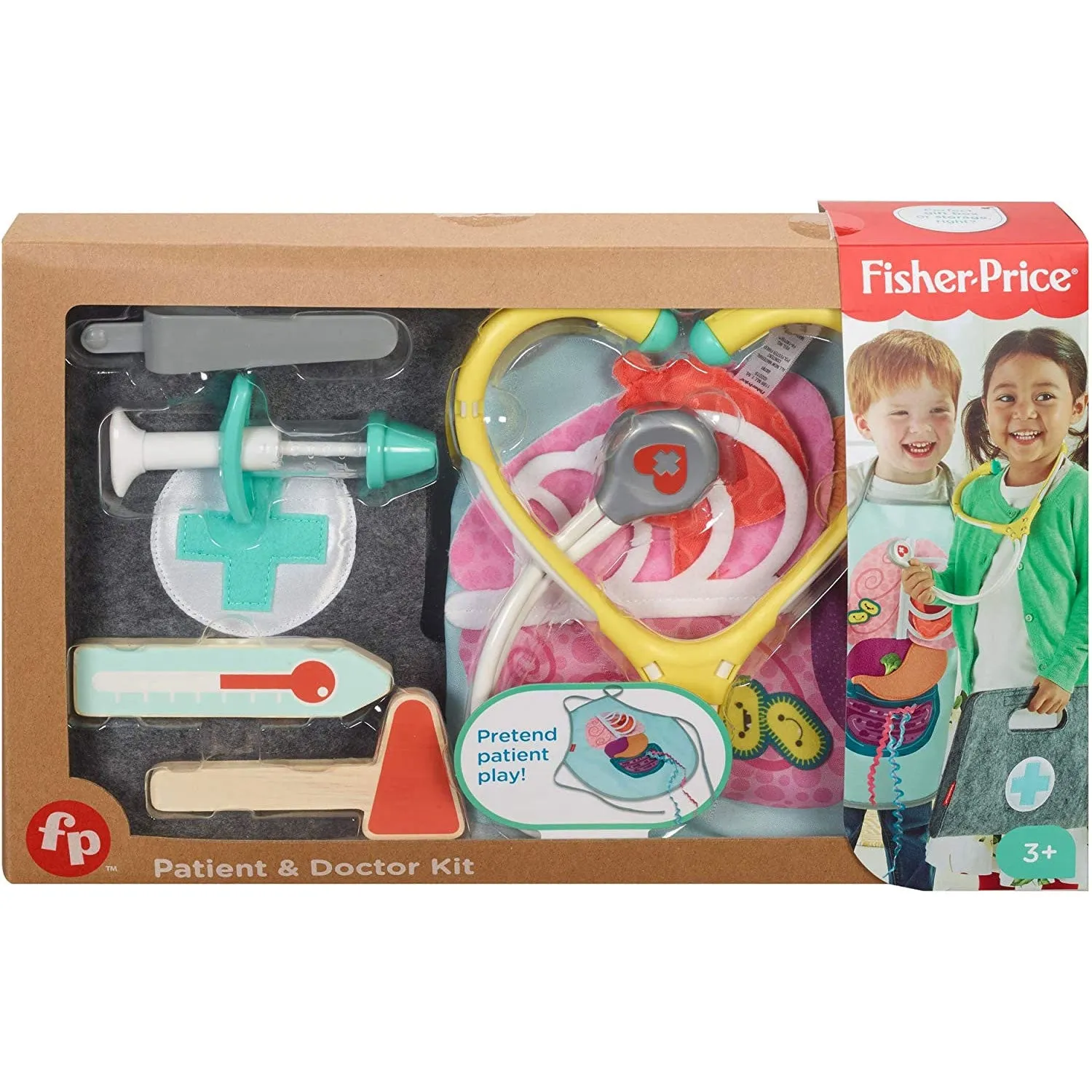 Fisher-Price Patient and Doctor Kit, 9-Piece Medical Pretend Play Gift Set, Ages 3 Years & Up
