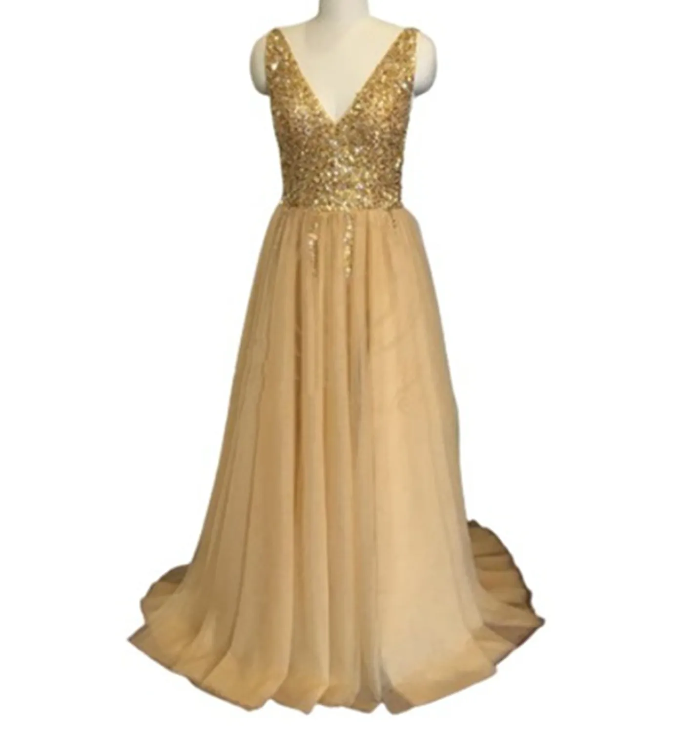 Funki Buys | Dresses | Women's Beaded  Evening Dress | Tulle