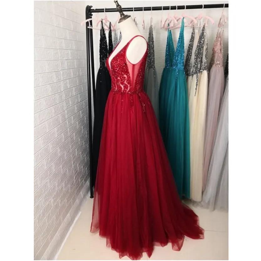 Funki Buys | Dresses | Women's Long Chiffon Tulle Prom Dress