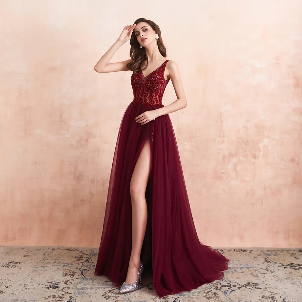 Funki Buys | Dresses | Women's Long Chiffon Tulle Prom Dress