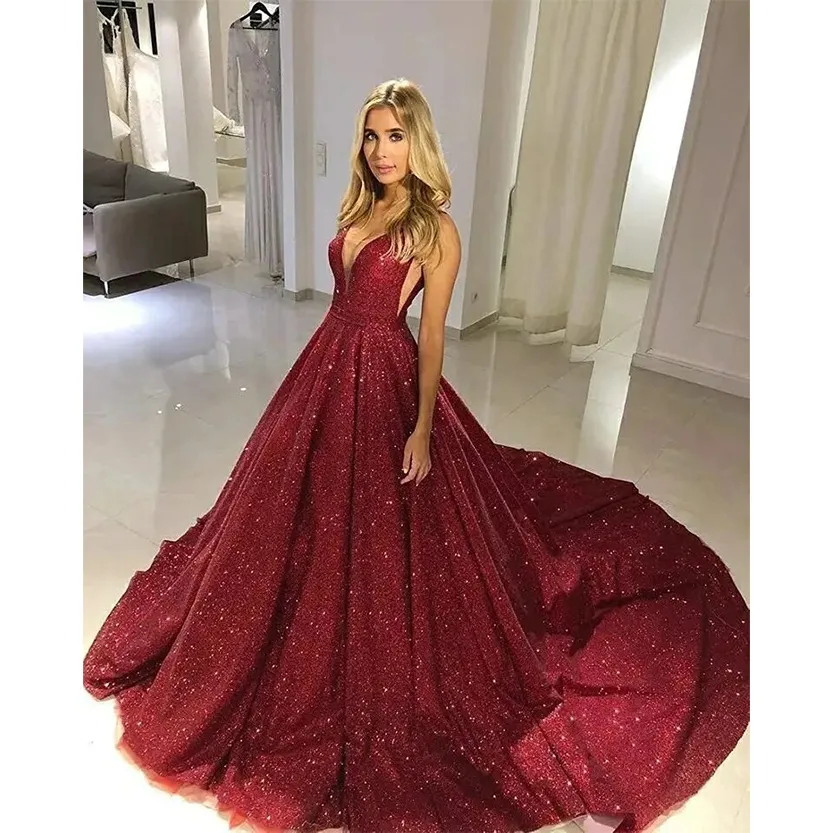 Funki Buys | Dresses | Women's Long Sparkly Sequin Ball Gown