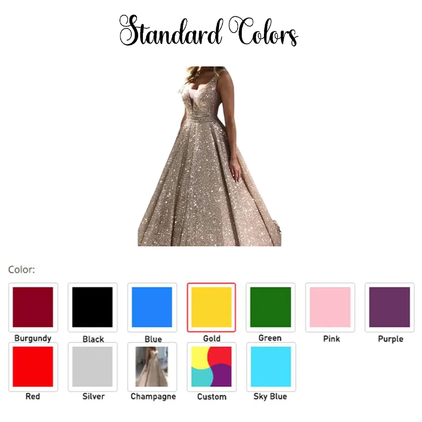Funki Buys | Dresses | Women's Long Sparkly Sequin Ball Gown