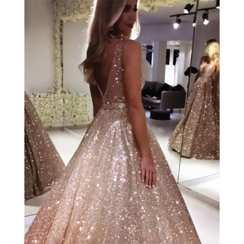 Funki Buys | Dresses | Women's Long Sparkly Sequin Ball Gown