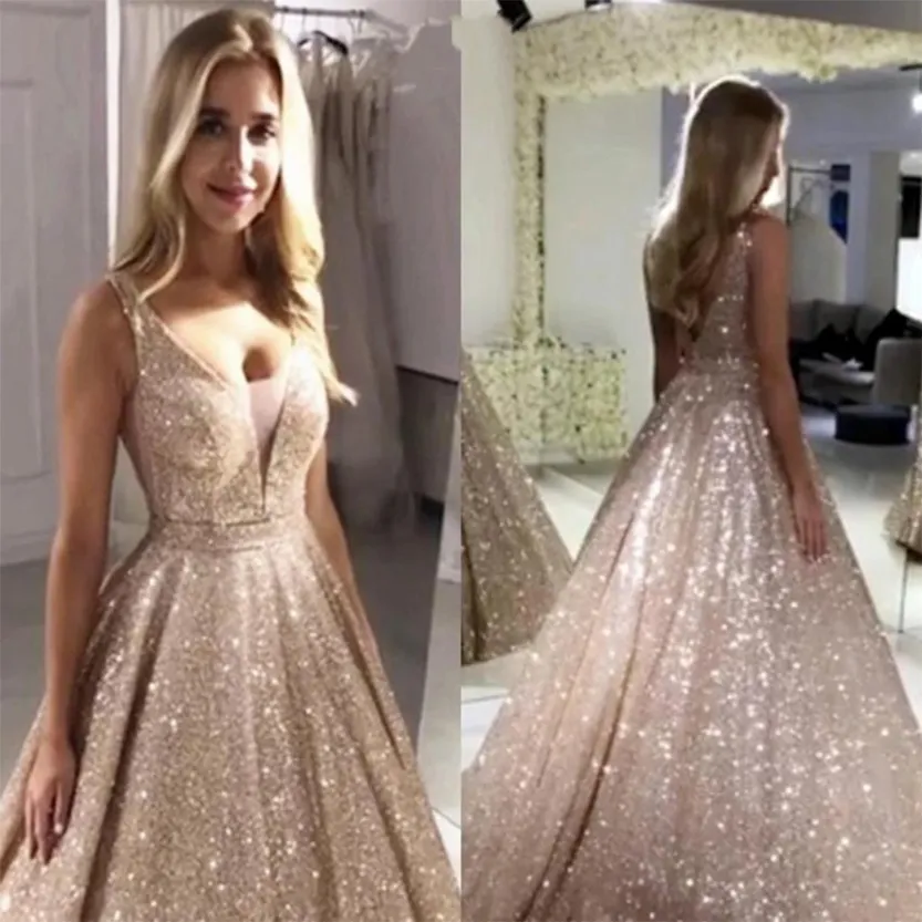 Funki Buys | Dresses | Women's Long Sparkly Sequin Ball Gown