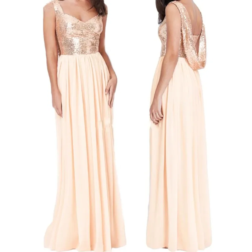 Funki Buys | Dresses | Women's Sequin Prom Bridesmaid Dress