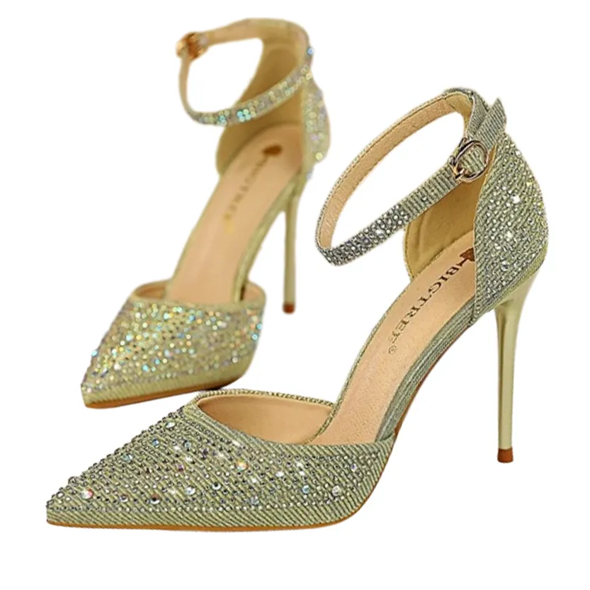 Funki Buys | Shoes | Women's Shiny Rhinestone Designer Heels