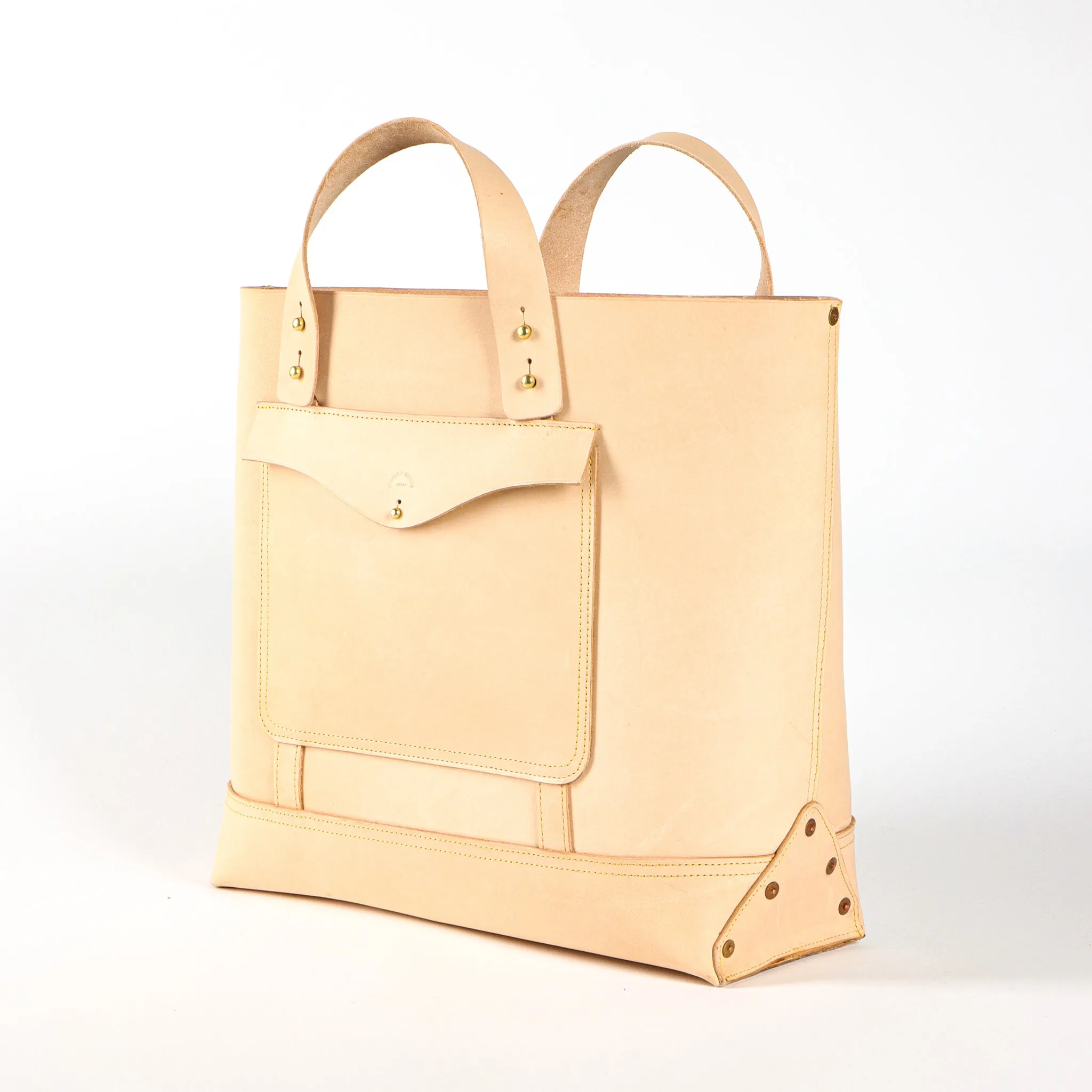 Leather Bucket Tote | Undyed (sample)