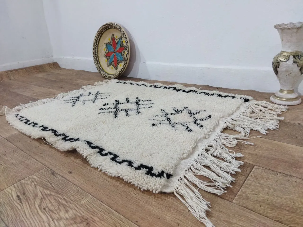 Moroccan rug Beni Ouarain rug 2x3 ft Handmade rug Small rug