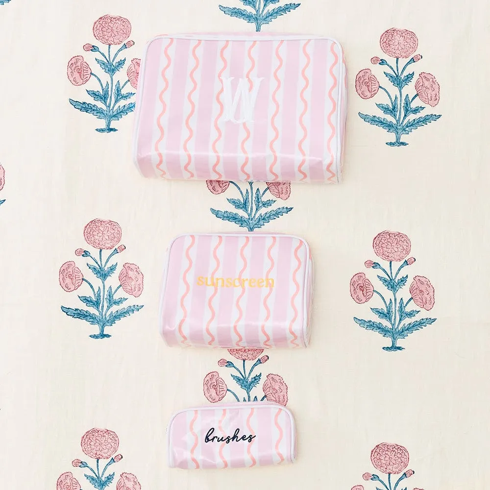 Patterned Toiletry Bag Trio (3 pieces)