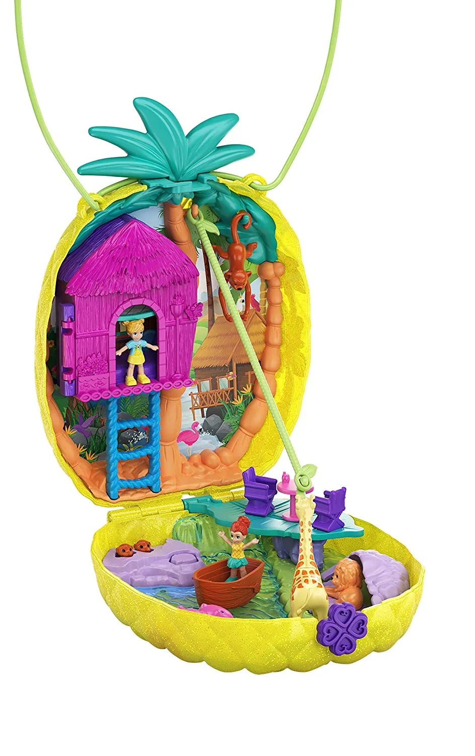 Polly Pocket Polly & Lila Tropicool Pineapple Wearable Purse Compact