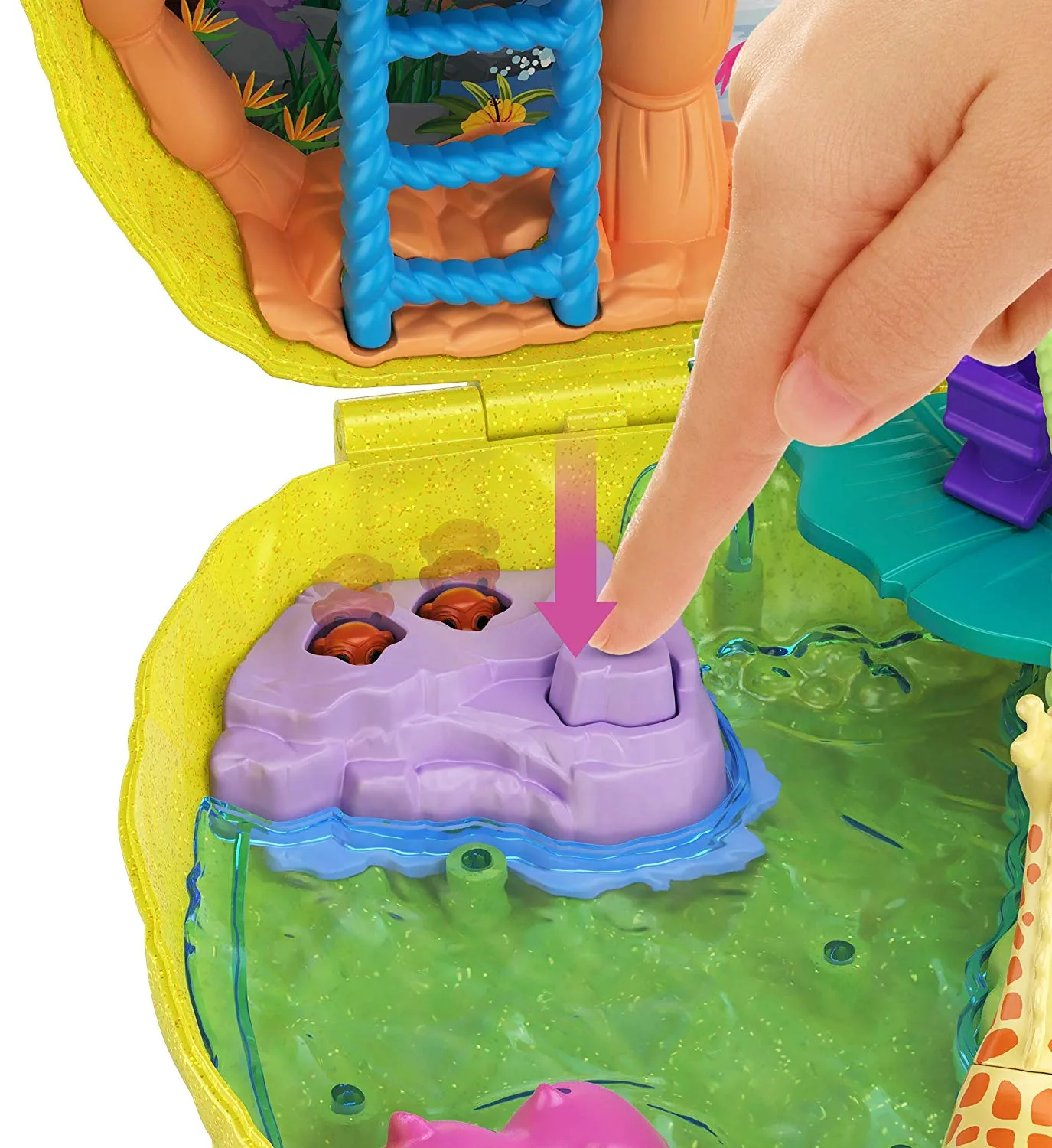 Polly Pocket Polly & Lila Tropicool Pineapple Wearable Purse Compact