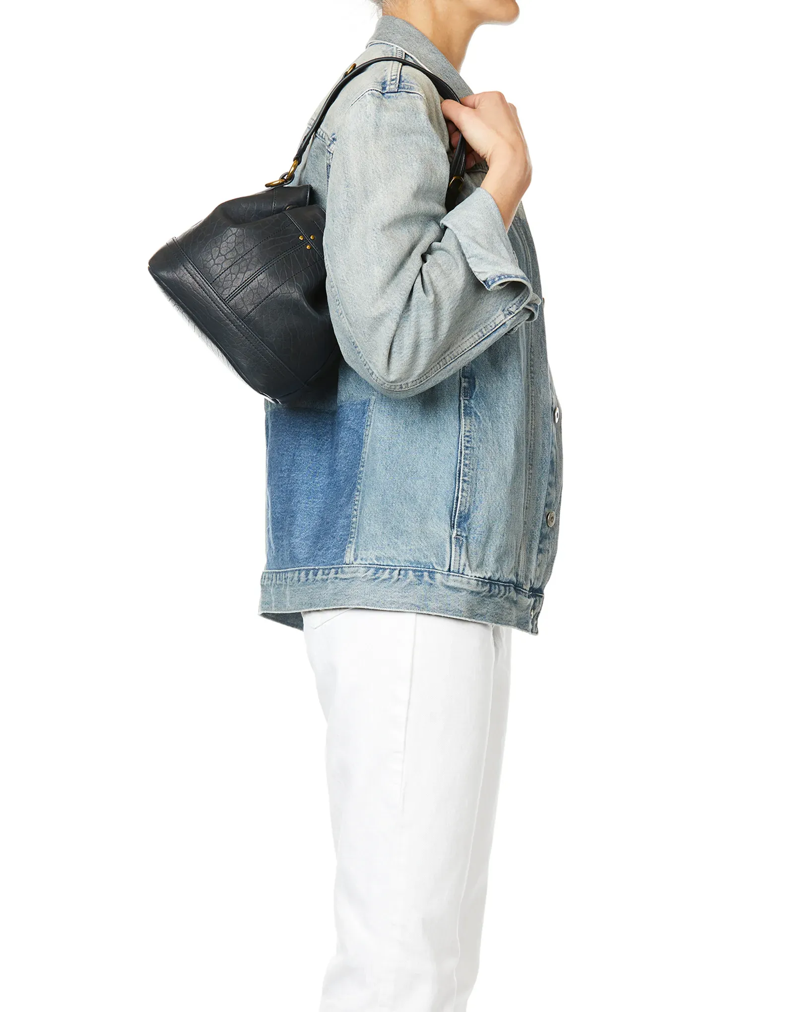 Small Ben Handbag in Bubble Petrol