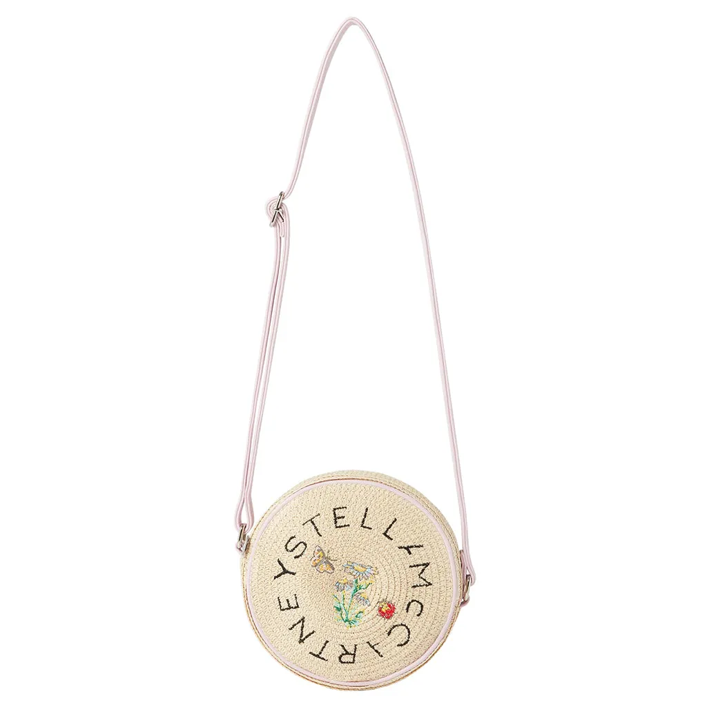 Stella McCartney Child Straw Bag With Stella Logo Beige