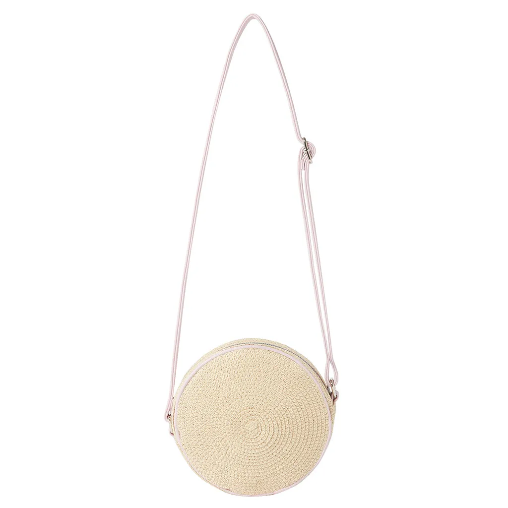 Stella McCartney Child Straw Bag With Stella Logo Beige