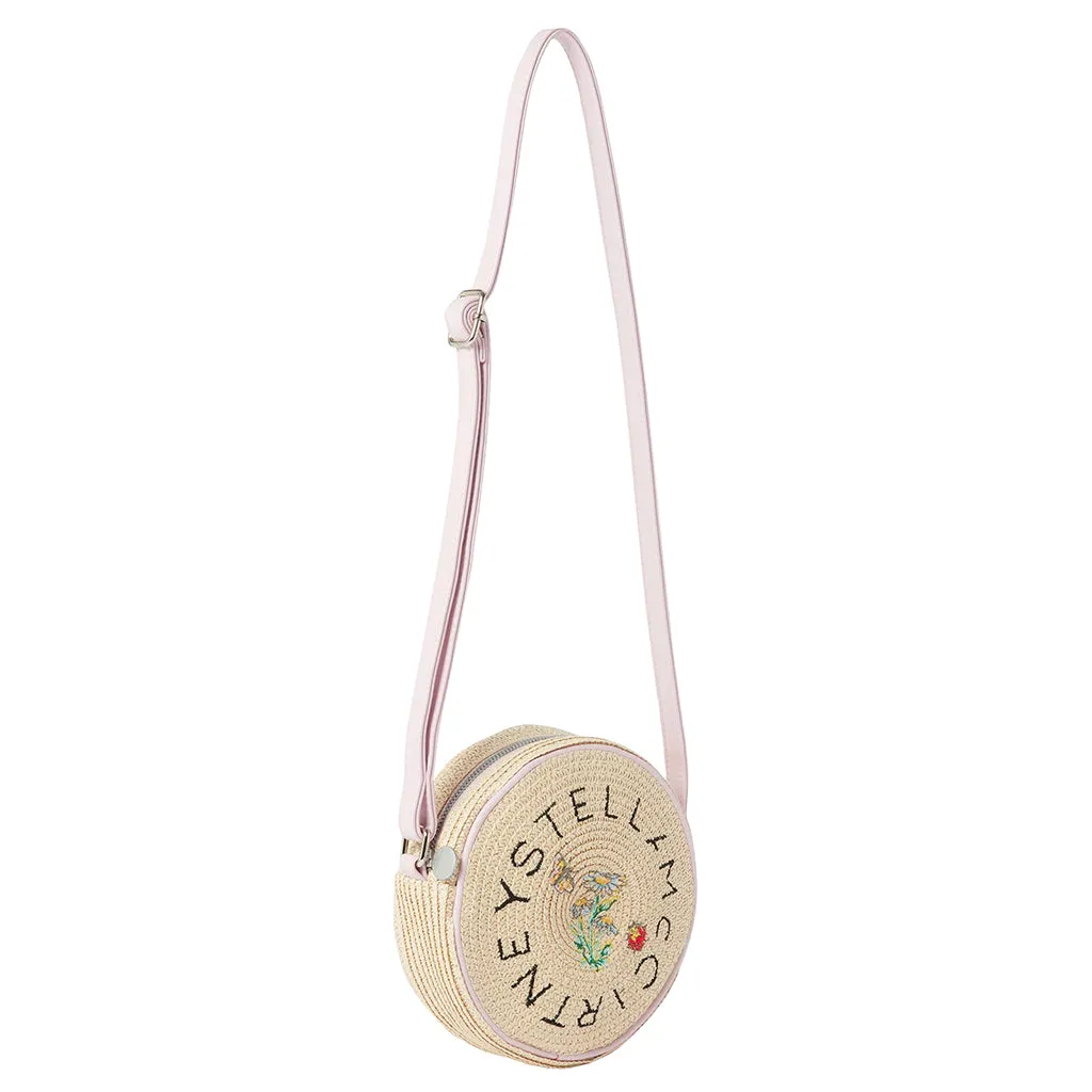 Stella McCartney Child Straw Bag With Stella Logo Beige