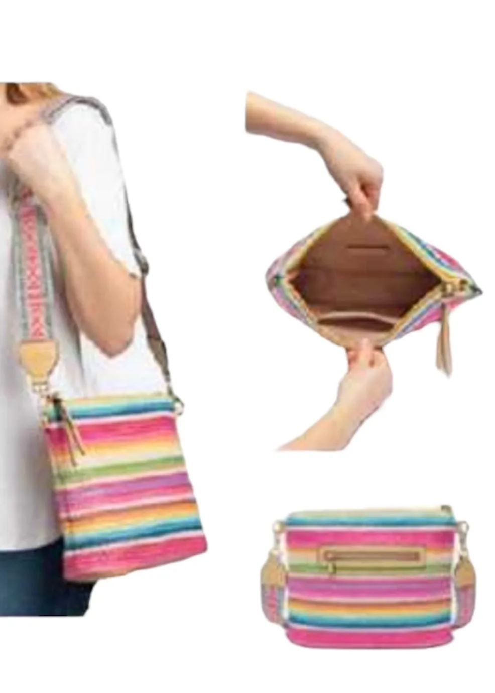Summer Crossbody in Happy Stripes