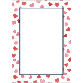 Watercolor Hearts Notepad